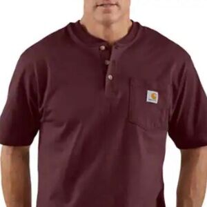 Men’s XXXL SS Loose Fit Carhartt Henley T-shirt